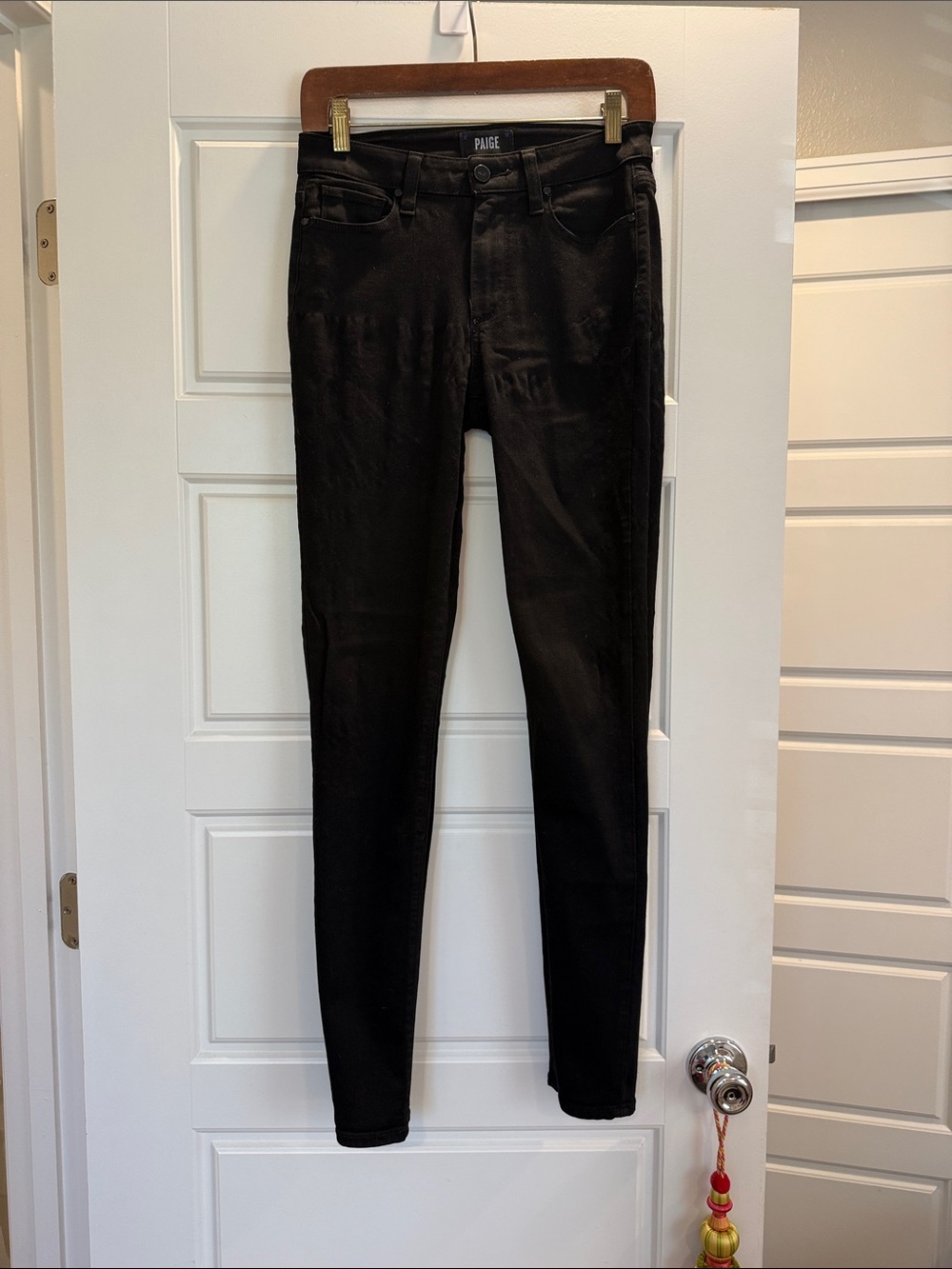 PAIGE Jet Black Skinny Jeans for Women